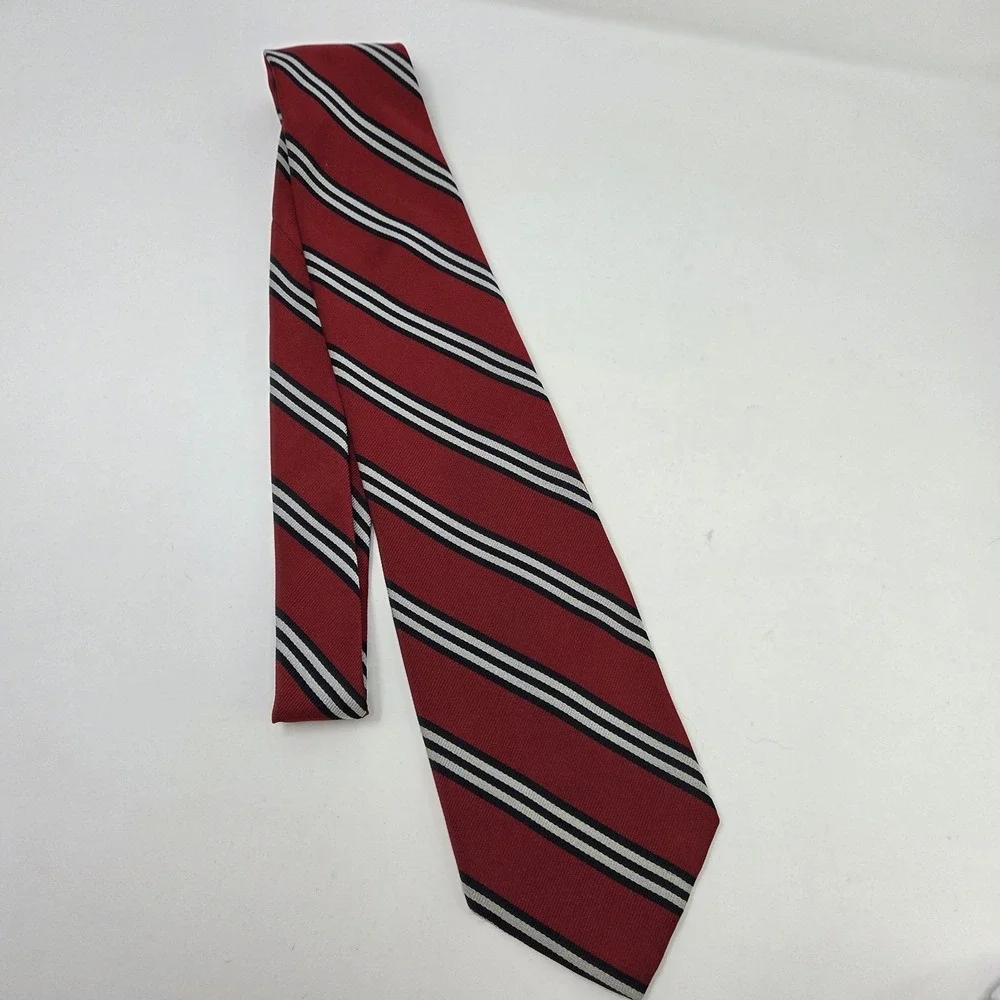 Joseph Jos A Bank Mens REPP Tie 100% Silk 61